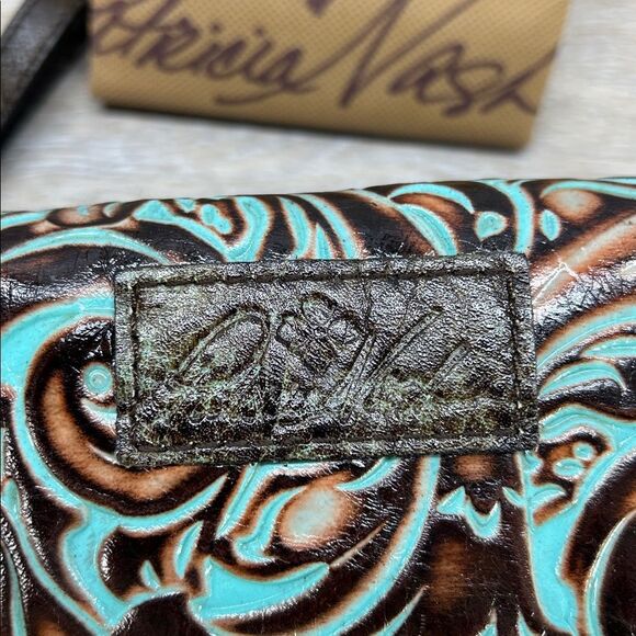 Patricia Nash Embossed Leather Wristlet Clutch - Picture 7 of 7